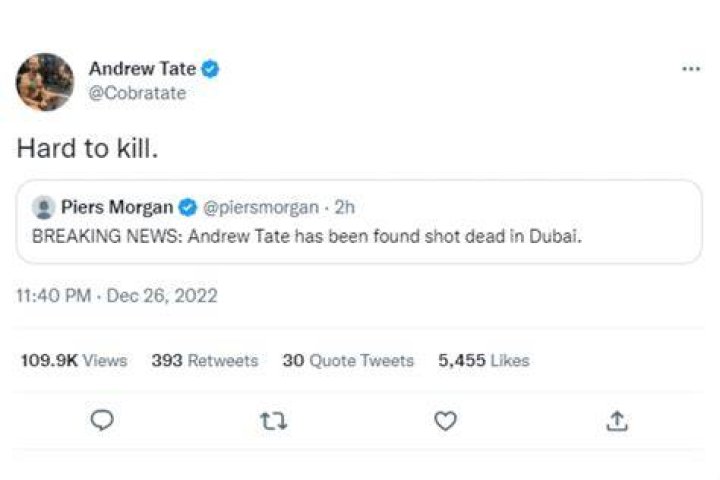 
Andrew Tate Is Alive | He Did Not Get Shot | Tweet Started The Rumor 